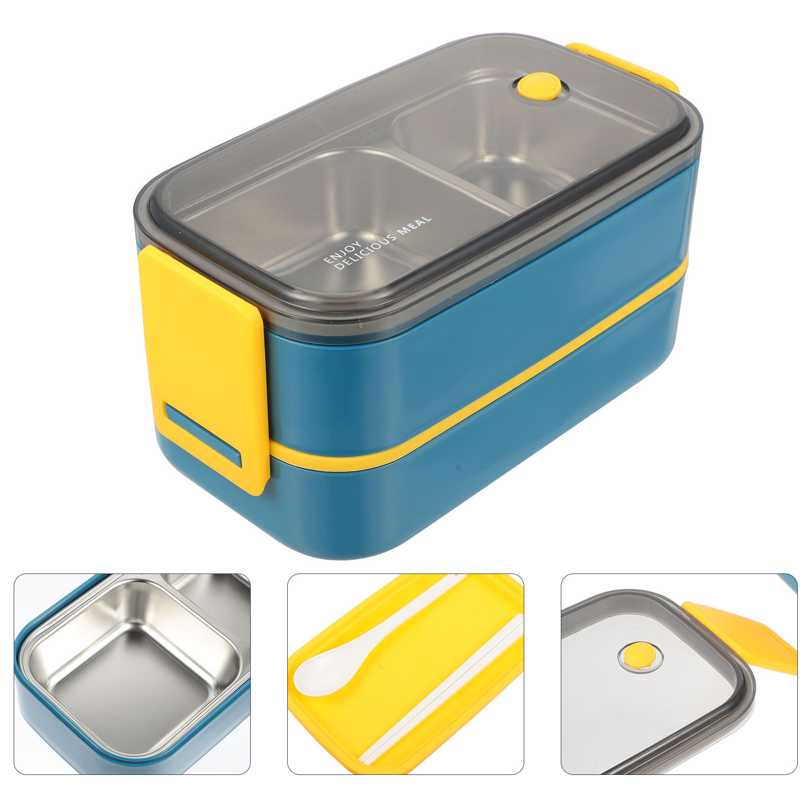 Bento Box Two Tier - Stainless Steel Bento Box Double Layer