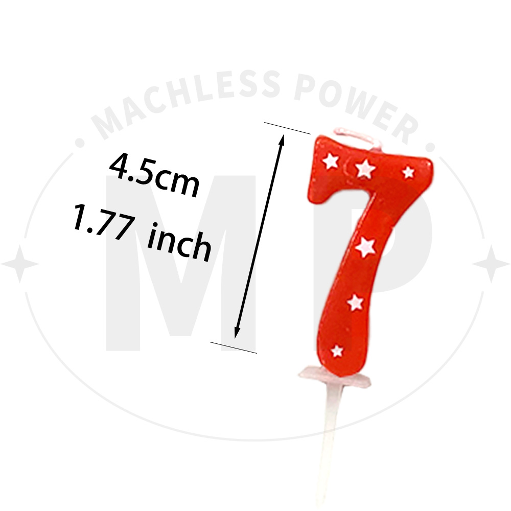 4.5cm Red Blue Number Star Bir - огляд і ціна Japanese Candle Wax