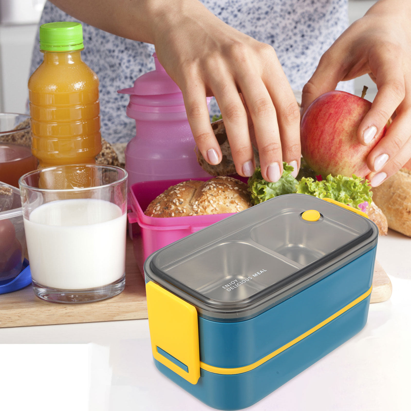Stainless Steel Bento Box Doub - огляд і ціна Bento Box Two Tier