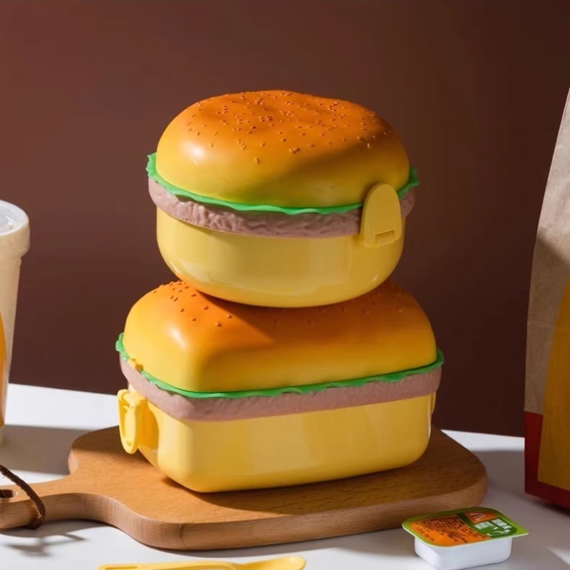 Hamburger Lunch Box Double Tie - огляд і ціна Bento Box Two Tier